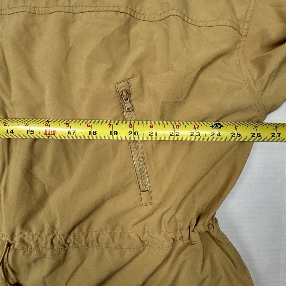 OLD NAVY Loose Stretch Tech Cinched Waist Crop Jacket XL ZipUp Mustard Vent EUC - Picture 6 of 12